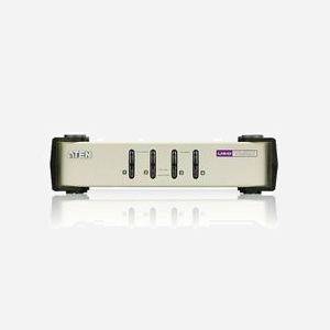 ATEN Commutateur KVM CS84U-AT 4 Ports VGA USB PS/2, Résolution 2048x1536, DynaSync, USB 2.0, Alimentation 5V, Boîtier Métal, 2 Câbles KVM inclus - Miniature 3