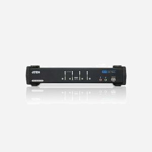 ATEN Commutateur KVMP™ CS1784A-AT-G 4 Ports DVI Dual Link USB 2.0 Audio 2560x1600 WQXGA, Concentrateur USB, Métal - Miniature 3