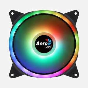 Aerocool DUO14 Ventilateur 140mm x 25mm pour Boitier PC, 1000 tr/min, 49.5 CFM, 23.2 dB, Roulement Hydraulique, LED RGB, Connecteur 6-broches