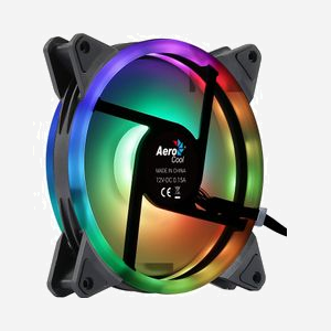 Aerocool DUO14 Ventilateur 140mm x 25mm pour Boitier PC, 1000 tr/min, 49.5 CFM, 23.2 dB, Roulement Hydraulique, LED RGB, Connecteur 6-broches - Miniature 3