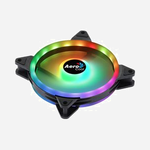 Aerocool DUO14 Ventilateur 140mm x 25mm pour Boitier PC, 1000 tr/min, 49.5 CFM, 23.2 dB, Roulement Hydraulique, LED RGB, Connecteur 6-broches - Miniature 4