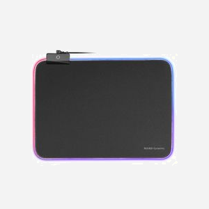 Mars Gaming MMPRGBL - Tapis de souris gaming noir 365x265x4mm, surface nylon nanotextile, rétroéclairage RGB 12 modes, base antidérapante, câble 1.5m USB - Miniature 1
