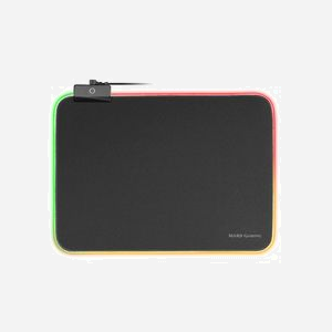 Mars Gaming MMPRGBL - Tapis de souris gaming noir 365x265x4mm, surface nylon nanotextile, rétroéclairage RGB 12 modes, base antidérapante, câble 1.5m USB - Miniature 3