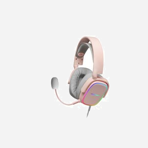 Mars Gaming MHAXP Casque Gaming Filaire Arceau Rose - HP 18-22000Hz, Mic 100-10000Hz, RGB Flow, Drivers 53mm, Jack 3.5mm & USB, Windows/macOS/PS/Xbox/Switch - Miniature 3