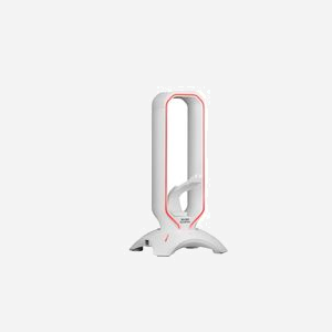 Mars Gaming MHHPROW - Support Casque/Oreillettes Blanc avec HUB USB 3.0, RGB Flow, et Organisateur de Câble Souris, 125x125x254mm
