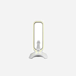 Mars Gaming MHHPROW - Support Casque/Oreillettes Blanc avec HUB USB 3.0, RGB Flow, et Organisateur de Câble Souris, 125x125x254mm - Miniature 4