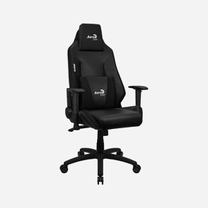 Aerocool Admiral ADMIRALBK - Siège Gaming Universel Noir, Poids Max 150kg, Base Nylon 350mm, Cadre Acier, Accoudoirs 2D, Angle 3-18° - Miniature 3