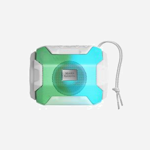 Mars Gaming MSBAXW Enceinte Portable Stéréo Blanche 10W Bluetooth 5.0, USB, MicroSD, Radio FM, Autonomie 8h, RGB Flow, 16-20000Hz. - Miniature 2