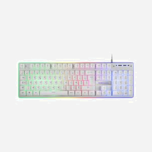 Mars Gaming MCPXWFR : Ensemble Clavier Membrane USB FR, Souris Optique 10000 DPI, Tapis XXL (800x300mm), Blanc. Compatible Windows/macOS/Linux. - Miniature 2