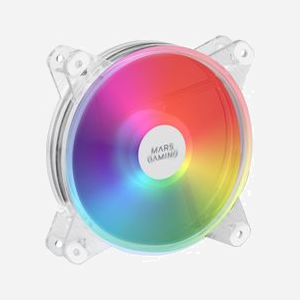 Ventilateur Boîtier PC Mars Gaming MFD 120mm Blanc, 1100 RPM, 14dB, Roulement Hydraulique, RGB Dual Chroma, Connecteur 4-Pin, 12V, MTBF 60000h - Miniature 2