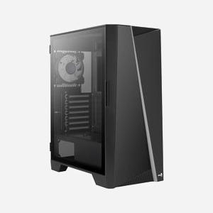 Aerocool Mirage MIRAGEBK Boîtier PC Midi Tower Noir, ATX/micro ATX/Mini-ITX, 2x 3.5", 5x 2.5", USB 3.2 Gen 1, Ventilateur 120mm arrière, compatible radiateurs 360/240/120mm, Éclairage RGB - Miniature 2