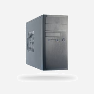 Chieftec HT-01B-350GPB Boîtier PC Midi Tower Noir, Micro ATX, Alimentation 350W, Baies 2x5.25" Ext., 2x3.5" Int., 1x2.5", USB 3.2 Gen 1