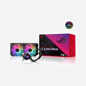 ASUS ROG STRIX LC II 280 ARGB : Refroidisseur liquide CPU All-in-One, 2x140mm, 700-2100 tr/min, Pompe 2800 tr/min, Aluminium, Noir, 35.7dB - Miniature 2