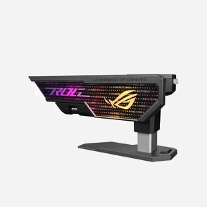 ASUS ROG Herculx - Support Carte Graphique Universel - Thermoplastique/Zinc - RGB Addressable 3-pin - 208x46x71mm - Câble 0.5m - Miniature 4
