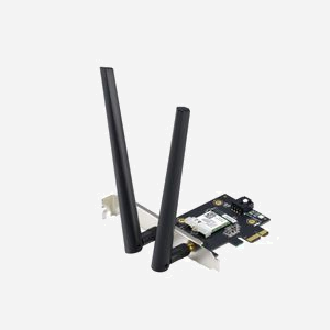 ASUS PCE-AX1800 BT5.2 Carte WLAN/Bluetooth PCIe - Wi-Fi 6 (802.11ax) 1775 Mbps Dual Band 2.4/5GHz - Bluetooth 5.2 - Antenne Externe