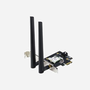 ASUS PCE-AX1800 BT5.2 Carte WLAN/Bluetooth PCIe - Wi-Fi 6 (802.11ax) 1775 Mbps Dual Band 2.4/5GHz - Bluetooth 5.2 - Antenne Externe - Miniature 2