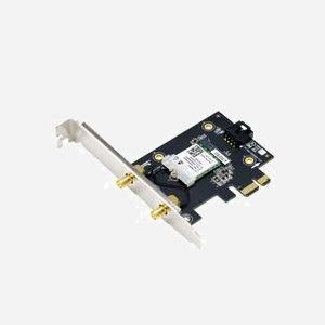 ASUS PCE-AX1800 BT5.2 Carte WLAN/Bluetooth PCIe - Wi-Fi 6 (802.11ax) 1775 Mbps Dual Band 2.4/5GHz - Bluetooth 5.2 - Antenne Externe - Miniature 3