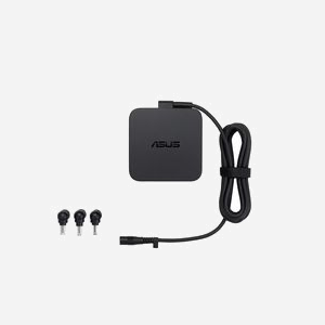 ASUS Adaptateur Secteur Universel 65W - Entrée 100-240V, Sortie 19V/3.42A - Multi-embouts, Noir - Compatible Ordinateurs Portables ASUS, Câble 1.8m