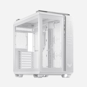ASUS TUF Gaming GT502 Blanc - Boîtier PC Midi Tower ATX/micro ATX/Mini-ITX, 4 baies 3.5", USB 3.2 Gen1/Gen2, Vent. 120/140mm, Vitre trempée