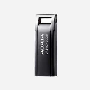 ADATA UR340 - Clé USB 32 Go USB Type-A 3.2 Gen 1 Noire - Boîtier Métal, Résistante Poussière/Chocs/Éclaboussures - 34.8x12.2x4.6mm - Compatible Windows/macOS/Linux - Miniature 4