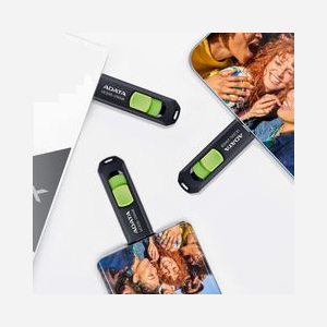 ADATA UC300 - Clé USB 256Go USB Type-C 3.2 Gen 1 - Lecture 100Mo/s - Compatible Windows/macOS/Linux - Corps coulissant noir et vert - Miniature 4