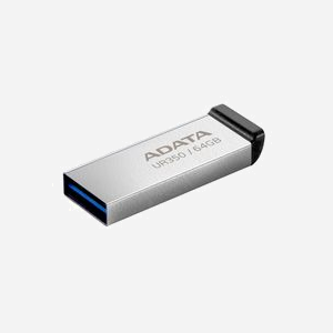 ADATA UR350 64Go USB Type-A 3.2 Gen 1 Noir - Lecteur Flash 100Mo/s - Résistant Poussière/Chocs/Eau - Métal - Compatible Windows/macOS/Linux - Miniature 3