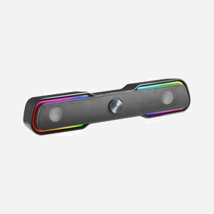 Mars Gaming MSBX Barre de Son 10W Noire : Bluetooth 5.0, Entrée AUX, Processeur DSP, Éclairage RGB Dynamique, 435x85x75mm - Miniature 1