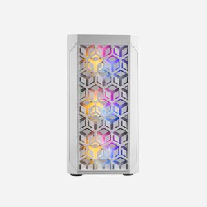 Mars Gaming MCMESHW Blanc : Boîtier PC MicroATX/Mini-ITX, Mesh 360°, 3x 120mm FRGB, USB 3.2 Gen 1, Refroidissement liquide 120/240mm, Filtres anti-poussière - Miniature 2