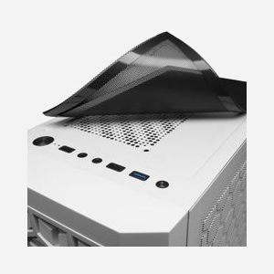 Mars Gaming MCMESHW Blanc : Boîtier PC MicroATX/Mini-ITX, Mesh 360°, 3x 120mm FRGB, USB 3.2 Gen 1, Refroidissement liquide 120/240mm, Filtres anti-poussière - Miniature 5