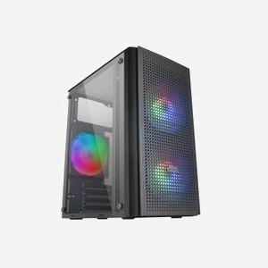 Boîtier PC Mini Tower Mars Gaming MC300 Noir Micro-ATX/Mini-ITX, 2x120mm avant, 1x120mm arrière, USB 3.2 Gen 1, Verre Trempé, 2x3.5", 4x2.5" - Miniature 2