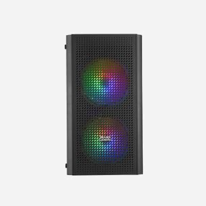 Boîtier PC Mini Tower Mars Gaming MC300 Noir Micro-ATX/Mini-ITX, 2x120mm avant, 1x120mm arrière, USB 3.2 Gen 1, Verre Trempé, 2x3.5", 4x2.5" - Miniature 3