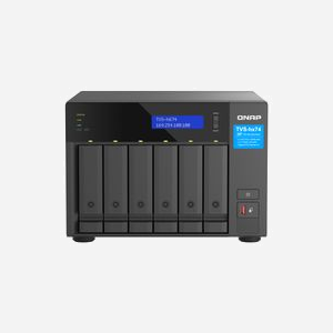 QNAP TVS-H674T-I5-32G NAS Tower Intel Core i5-12400 32GB DDR4 6 baies SATA HDD/SSD RAID 0/1/5/6/10/50/JBOD 2x M.2 QNAP QTS 5.1.0