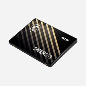 MSI SPATIUM S270 480GB SSD SATA III 2.5" 3D NAND - Lecture 55K IOPS, Écriture 450 Mo/s, MTBF 2M heures - Pour PC et Ordinateur Portable
