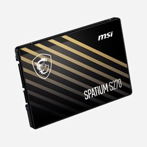 MSI SPATIUM S270 480GB SSD SATA III 2.5" 3D NAND - Lecture 55K IOPS, Écriture 450 Mo/s, MTBF 2M heures - Pour PC et Ordinateur Portable - Miniature 2