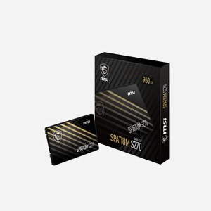MSI SPATIUM S270 960GB SSD SATA III 2.5" 3D NAND - Lecture 500 Mo/s, Écriture 450 Mo/s, 55K/80K IOPS, TBW 500, PC/Ordinateur portable - Miniature 1