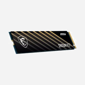 MSI SPATIUM M371 500GB SSD NVMe M.2 PCIe 4.0 3D NAND Lecture 2200 Mo/s Écriture 1150 Mo/s Phison E13T Support S.M.A.R.T. et TRIM