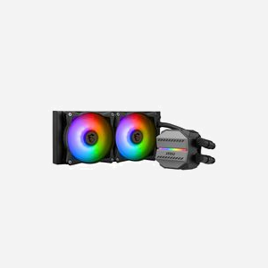 MSI MAG CORELIQUID M240 : Refroidisseur liquide All-in-One CPU 240mm, compatible Intel LGA 115x/1200/1700/20xx & AMD AM4/AM5, 2x 120mm PWM, radiateur cuivre. - Miniature 1