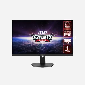 MSI G274F Écran PC 27" FHD (1920x1080) LCD Rapid IPS, 180Hz, 1ms GtG, NVIDIA G-SYNC Compatible, 2xHDMI 2.0, DP 1.2a, Noir, VESA 75x75 - Miniature 1
