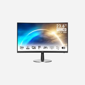 Écran MSI PRO MP2422C 23.6" FHD Incurvé 1500R, Dalle IPS, 1920x1080, 5ms, 100Hz, HDMI, VGA, Haut-parleurs intégrés, Adaptive Sync, Noir