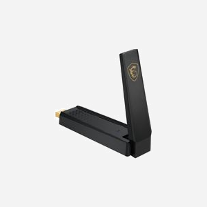 MSI AXE5400 Adaptateur USB Type-A vers USB 2.0 Noir, Compatible Windows 10/11, Dimensions 102x30x19mm, Connectivité Sans Fil 2.4/5GHz - Miniature 1