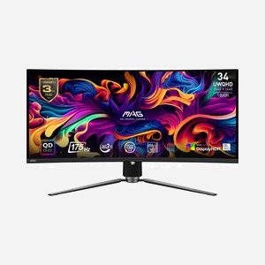 MSI MAG 341CQP QD-OLED - Écran PC Plat 34" UWQHD (3440x1440) 175Hz 0.03ms GTG, DisplayHDR True Black 400, HDMI 2.1, FreeSync Compatible