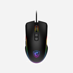 MSI FORGE GM300 Souris Gaming Ambidextre Optique 7200 DPI USB Type-A - 7 Boutons Programmables, Durabilité 60M Clics, Rétroéclairage, Câble Tressé 1.5m