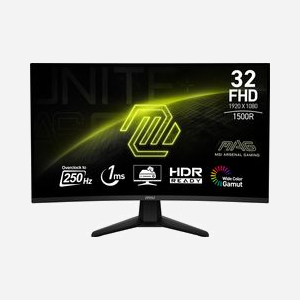 MSI MAG-32C6X Moniteur PC 31.5" FHD VA 1500R 180Hz (OC 250Hz) 1ms MPRT 250cd/m² HDMI 2.0b/DisplayPort 1.4a Adaptive Sync