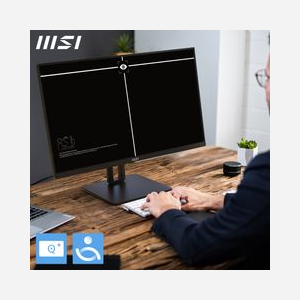 MSI Pro MP245PG Écran LCD 23.8" Full HD (1920x1080) IPS, 4ms GTG, 100Hz, Adaptive Sync, HDMI/DisplayPort, HP intégrés, VESA, Noir - Miniature 5