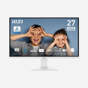 MSI Pro MP273QW E2 - Écran 27" WQHD (2560x1440) IPS 4ms GTG 100Hz, 400cd/m², DisplayHDR 400, HDMI 2.0b/DisplayPort 1.2a, Blanc - Miniature 1