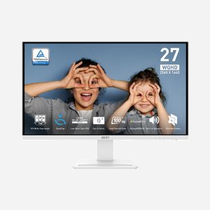 MSI Pro MP273QW E2 - Écran 27" WQHD (2560x1440) IPS 4ms GTG 100Hz, 400cd/m², DisplayHDR 400, HDMI 2.0b/DisplayPort 1.2a, Blanc - Miniature 2