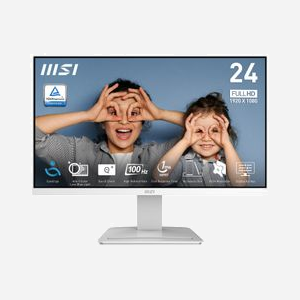 MSI Pro MP2412W - Écran LCD 23.8" Full HD (1920x1080) VA, 4ms GTG/1ms MPRT, 100Hz, HDMI/DisplayPort, Blanc, VESA 75x75mm - Miniature 3
