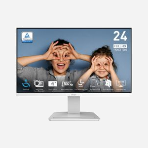 MSI Pro MP2412W - Écran LCD 23.8" Full HD (1920x1080) VA, 4ms GTG/1ms MPRT, 100Hz, HDMI/DisplayPort, Blanc, VESA 75x75mm - Miniature 4