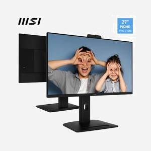 MSI Pro MP275QPDG - Écran LCD 27" Wide Quad HD (2560x1440) IPS, 4ms GTG/1ms MPRT, 100Hz, USB Hub, HDMI 2.0b, DisplayPort 1.2a, Noir - Miniature 3