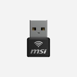 MSI AX1800 Nano WiFi USB Adapter, USB 2.0, 2.4/5GHz, Windows 10/11, Type-A mâle, 25.5x16x9mm, 4g - Miniature 1